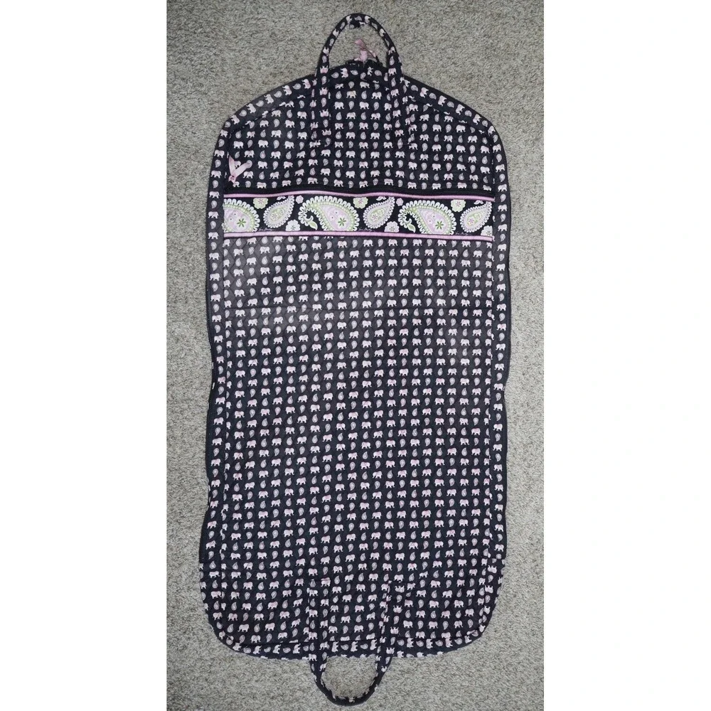 Vintage Vera Bradley Quilted Garment Bag Pink Elephants Retired Y2K